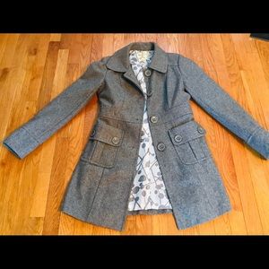 Gray wool Tulle coat size Medium